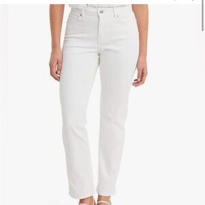 Calvin Klein Straight Leg Ankle Length White Jeans - size 10